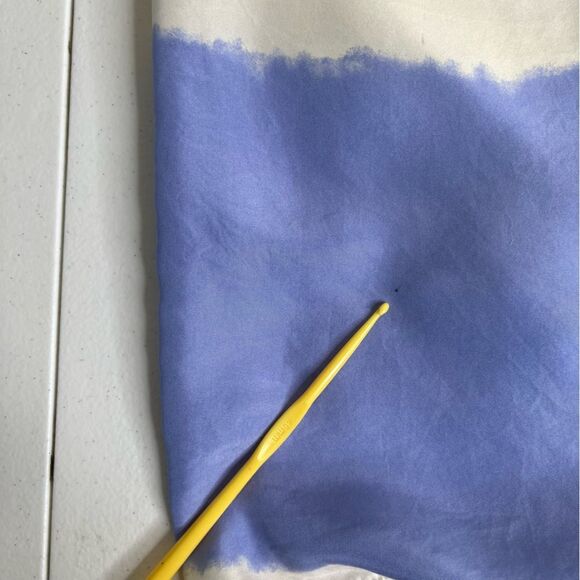 Banana Republic Stripe Silk Halter Dress Bow Ombre Blue White Lined Womens 4 - Picture 9 of 14